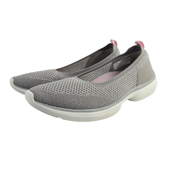 VIONIC Women's Kallie Knit Slip On Flat Sneakers Silver Grey Pink 9.5 - Picture 3 of 14